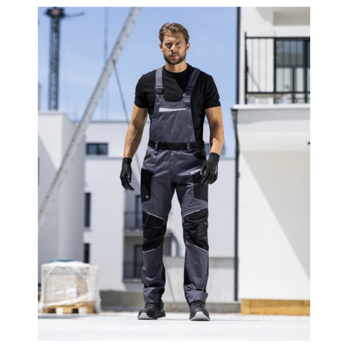 Set costum cu pantaloni de lucru cu pieptar Refiwan - gri inchis [12]