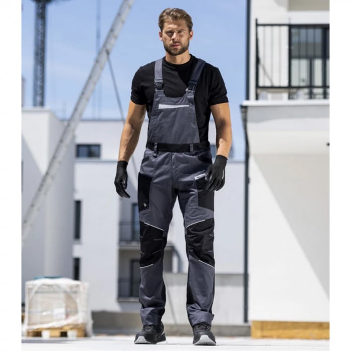 Set costum cu pantaloni de lucru cu pieptar Refiwan - gri inchis [12]