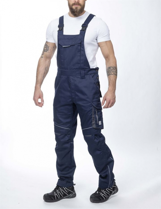 Set costum cu pantaloni de lucru cu pieptar SUMMER - bleumarin [6]
