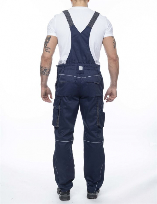 Set costum cu pantaloni de lucru cu pieptar SUMMER - bleumarin [7]