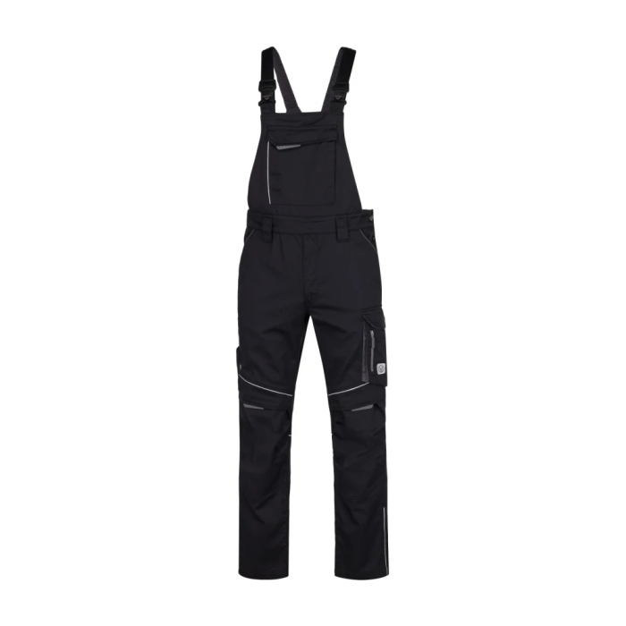 Set costum cu pantaloni de lucru cu pieptar SUMMER - negru [6]