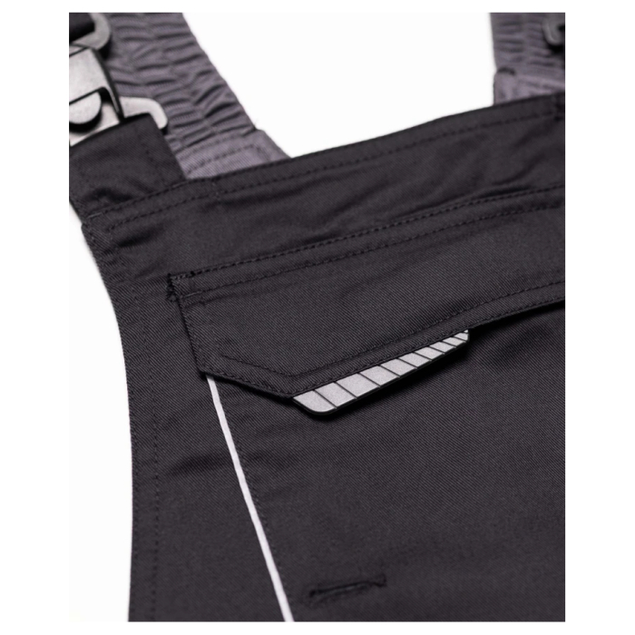 Set costum cu pantaloni de lucru cu pieptar SUMMER - negru [8]