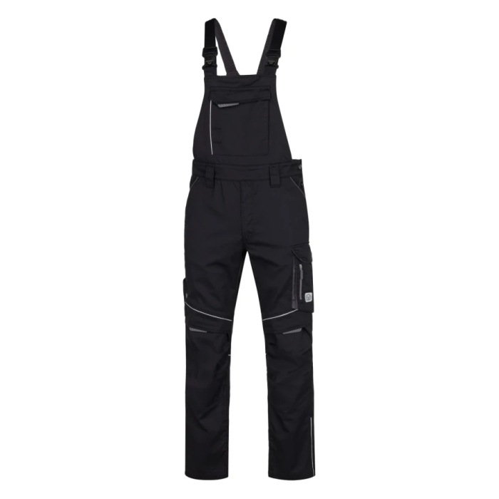 Set costum cu pantaloni de lucru cu pieptar SUMMER - negru [6]