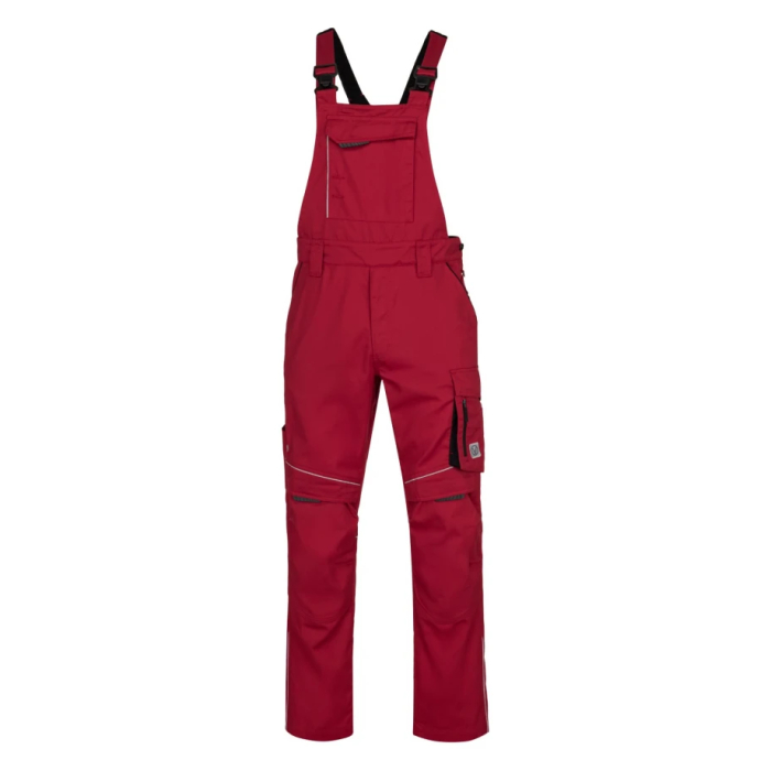 Set costum cu pantaloni de lucru cu pieptar SUMMER - rosu [8]