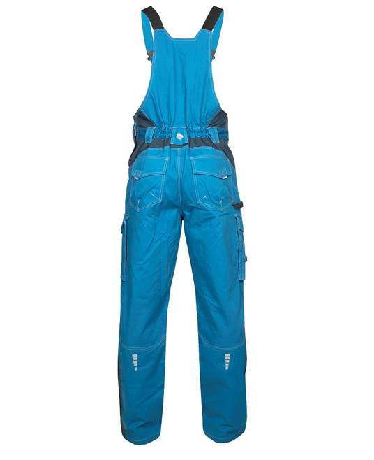 Set costum cu pantaloni de lucru cu pieptar VISION - albastru/gri [5]