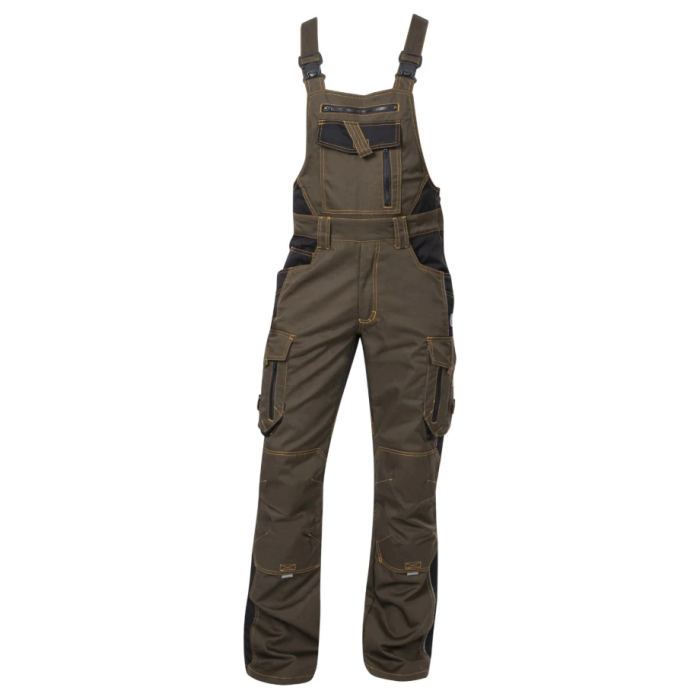 Set costum cu pantaloni de lucru cu pieptar VISION - asfalt/negru [5]