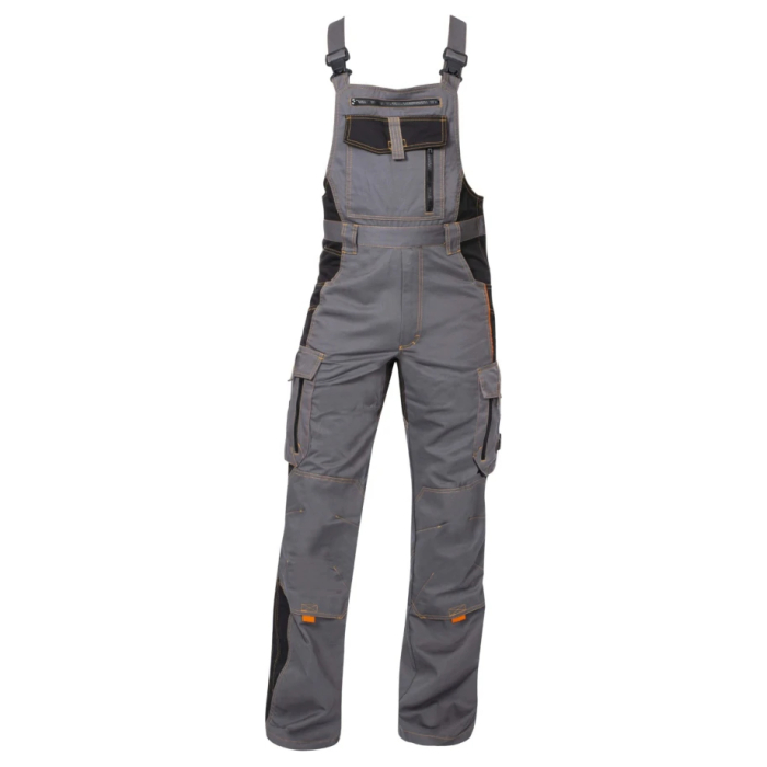 Set costum cu pantaloni de lucru cu pieptar VISION - gri/negru [5]