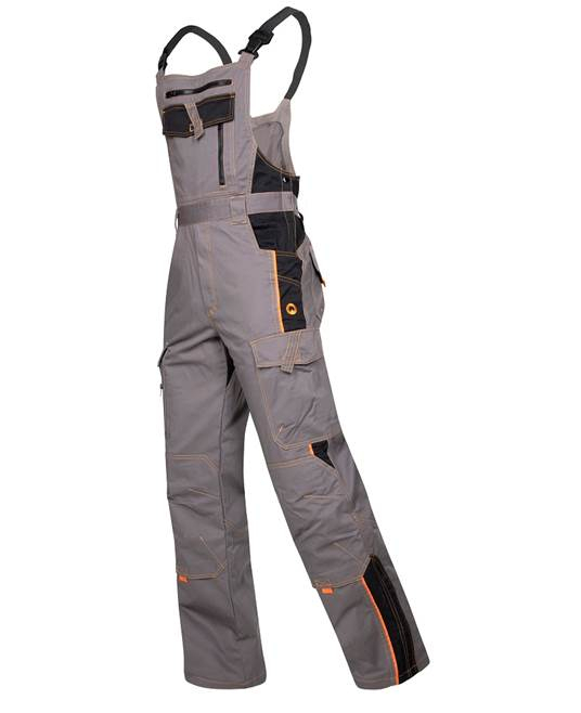 Set costum cu pantaloni de lucru cu pieptar VISION - gri/negru [4]