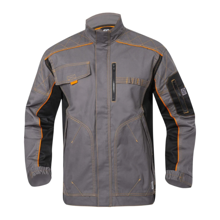 Set costum cu pantaloni de lucru cu pieptar VISION - gri/negru [2]