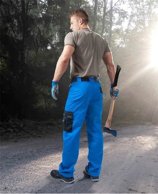 Set costum cu pantaloni de lucru in talie 4TECH - albastru/negru [8]