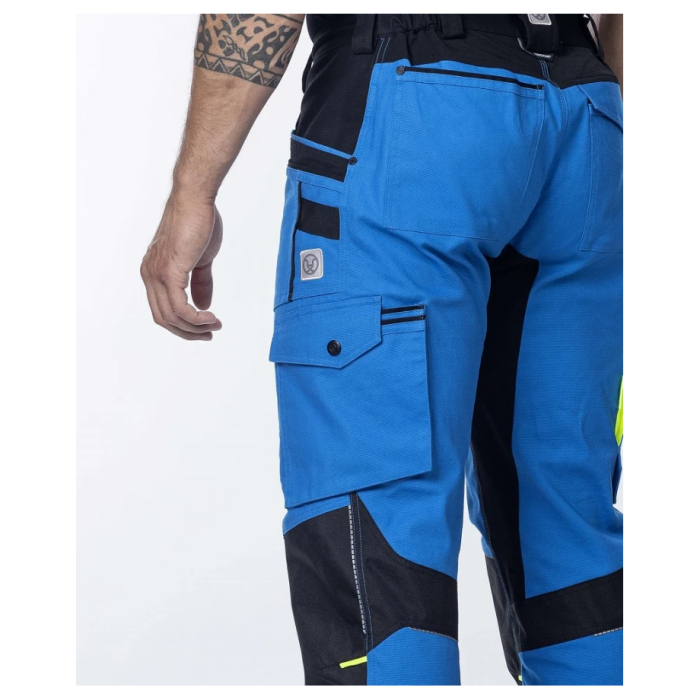 Set costum cu pantaloni de lucru in talie 4XSTRETCH - albastru [11]