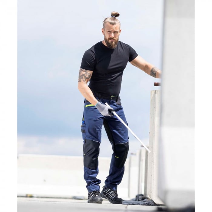 Set costum cu pantaloni de lucru in talie 4XSTRETCH - bleumarin [8]