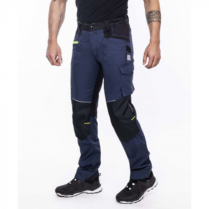 Set costum cu pantaloni de lucru in talie 4XSTRETCH - bleumarin [5]