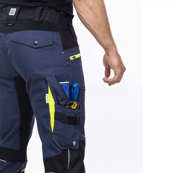 Set costum cu pantaloni de lucru in talie 4XSTRETCH - bleumarin [14]