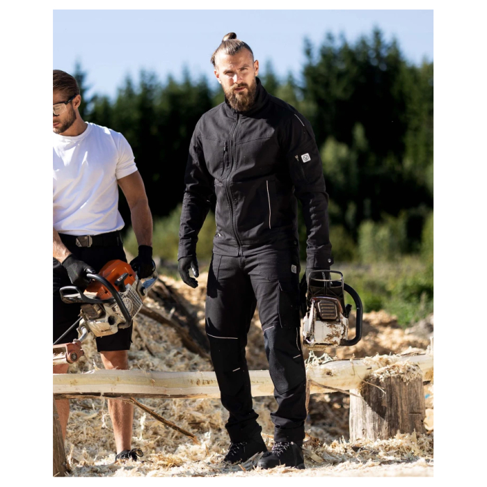 Set costum cu pantaloni de lucru in talie 4XSTRETCH - negru [14]