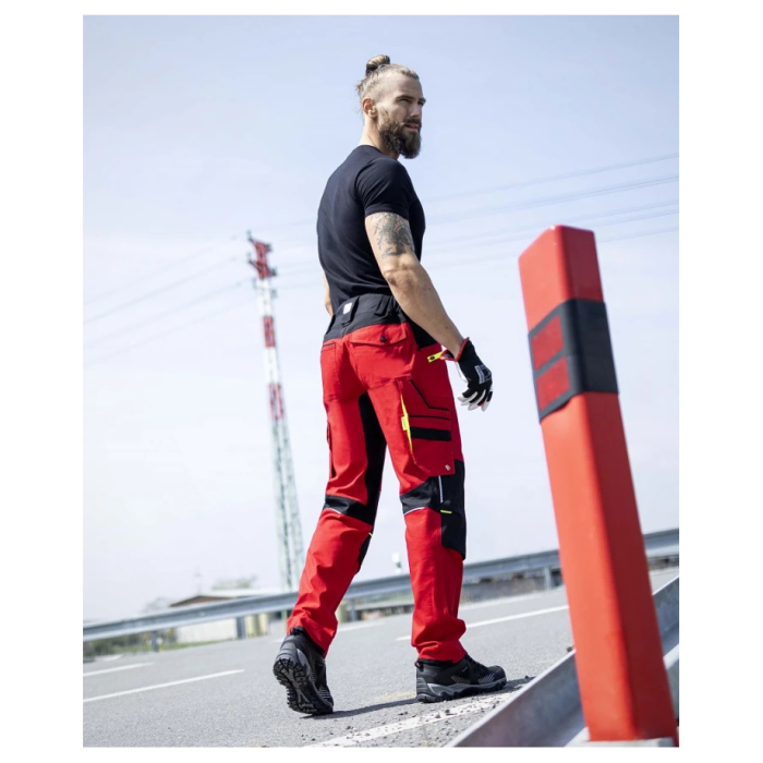 Set costum cu pantaloni de lucru in talie 4XSTRETCH - rosu [12]