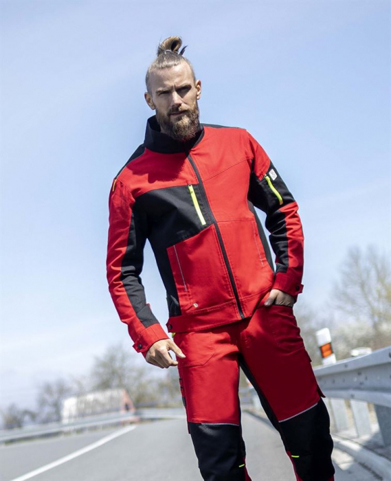 Set costum cu pantaloni de lucru in talie 4XSTRETCH - rosu [7]