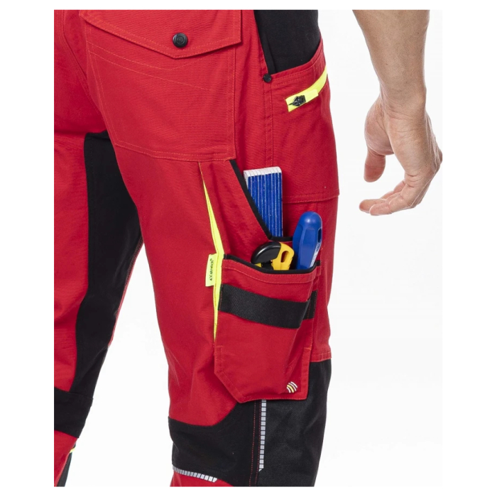 Set costum cu pantaloni de lucru in talie 4XSTRETCH - rosu [14]