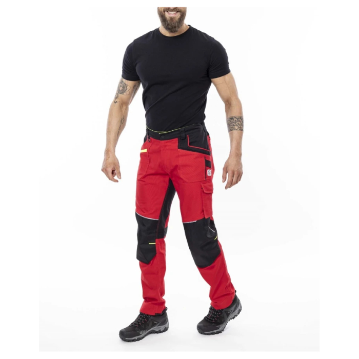 Set costum cu pantaloni de lucru in talie 4XSTRETCH - rosu [10]