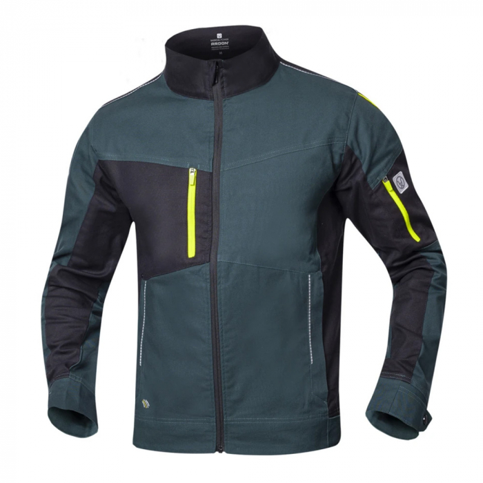 Set costum cu pantaloni de lucru in talie 4XSTRETCH - verde [2]