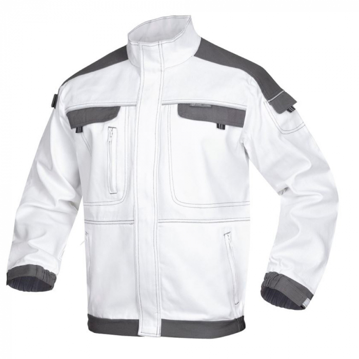 Set costum cu pantaloni de lucru in talie COOL TREND - alb/gri [2]