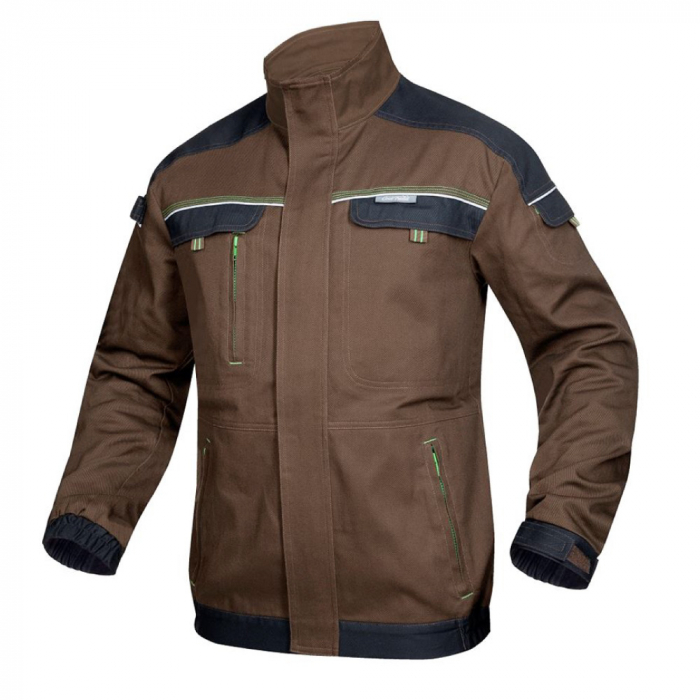 Set costum cu pantaloni de lucru in talie COOL TREND - maro [2]