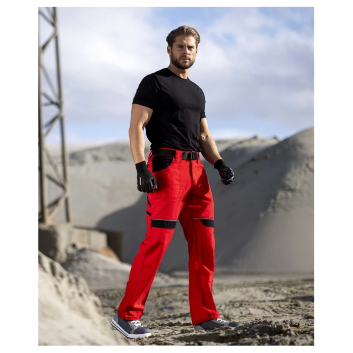 Set costum cu pantaloni de lucru in talie COOL TREND - rosu [9]