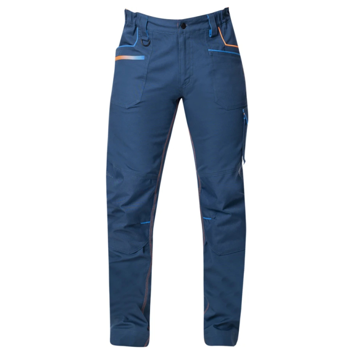Set costum cu pantaloni de lucru in talie CREATRON - albastru/neon [12]