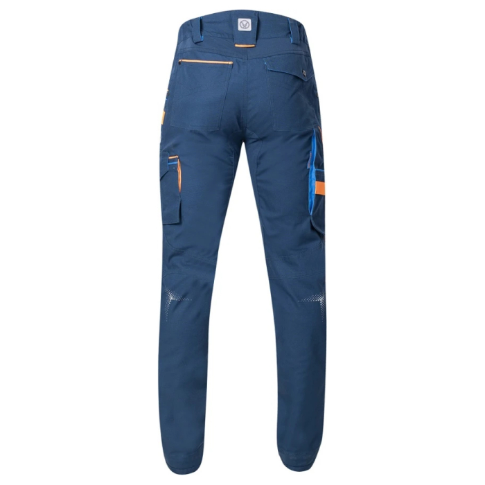 Set costum cu pantaloni de lucru in talie CREATRON - albastru/neon [13]