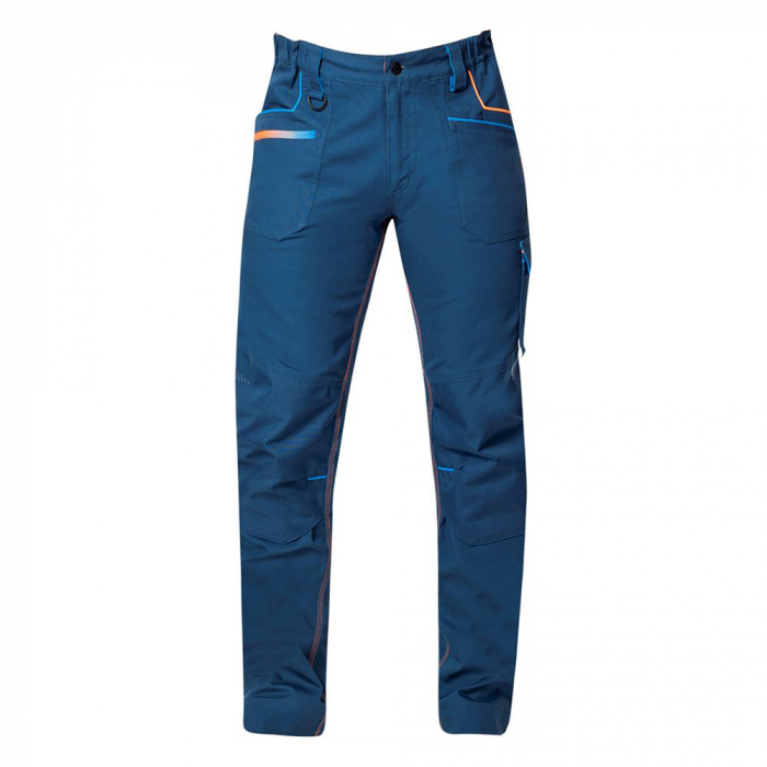 Set costum cu pantaloni de lucru in talie CREATRON - albastru/neon [11]