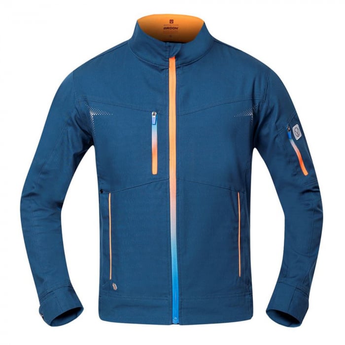 Set costum cu pantaloni de lucru in talie CREATRON - albastru/neon [4]
