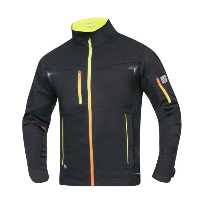 Set costum cu pantaloni de lucru in talie CREATRON - neon/negru [2]