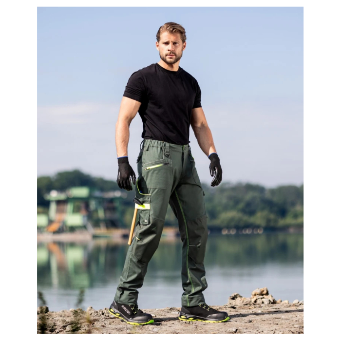 Set costum cu pantaloni de lucru in talie CREATRON - verde/kaki [14]