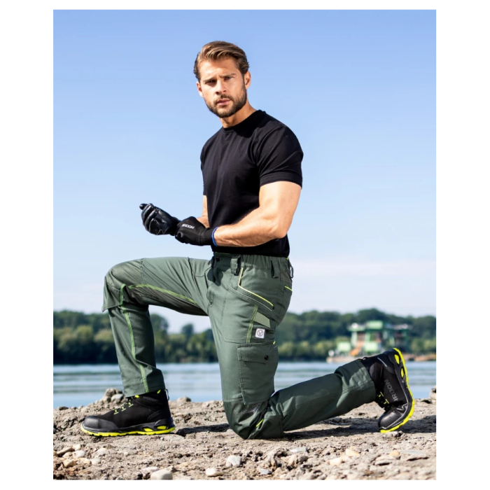 Set costum cu pantaloni de lucru in talie CREATRON - verde/kaki [15]