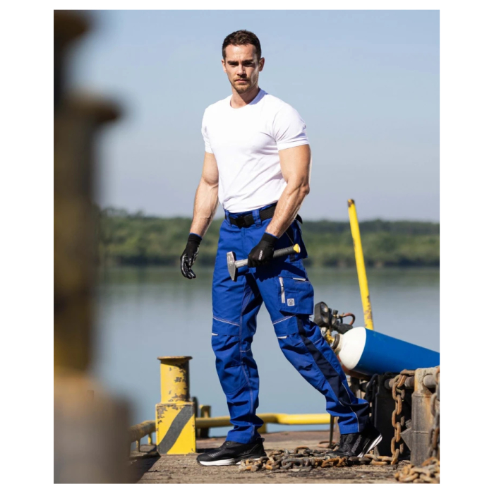 Set costum cu pantaloni de lucru in talie hidrofobizati URBAN+ - albastru/bleumarin [9]