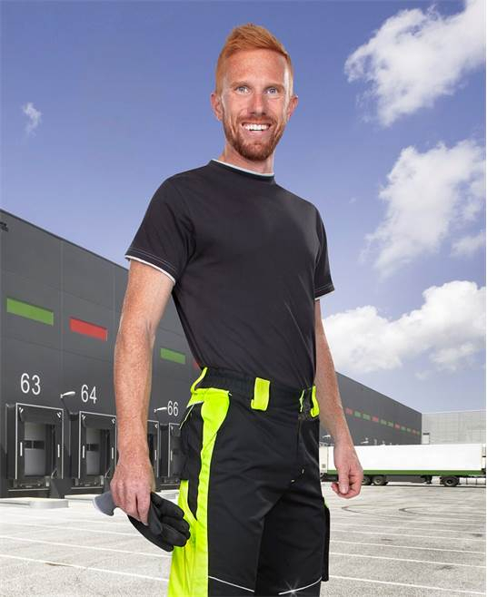 Set costum cu pantaloni de lucru in talie NEON - negru/galben [3]