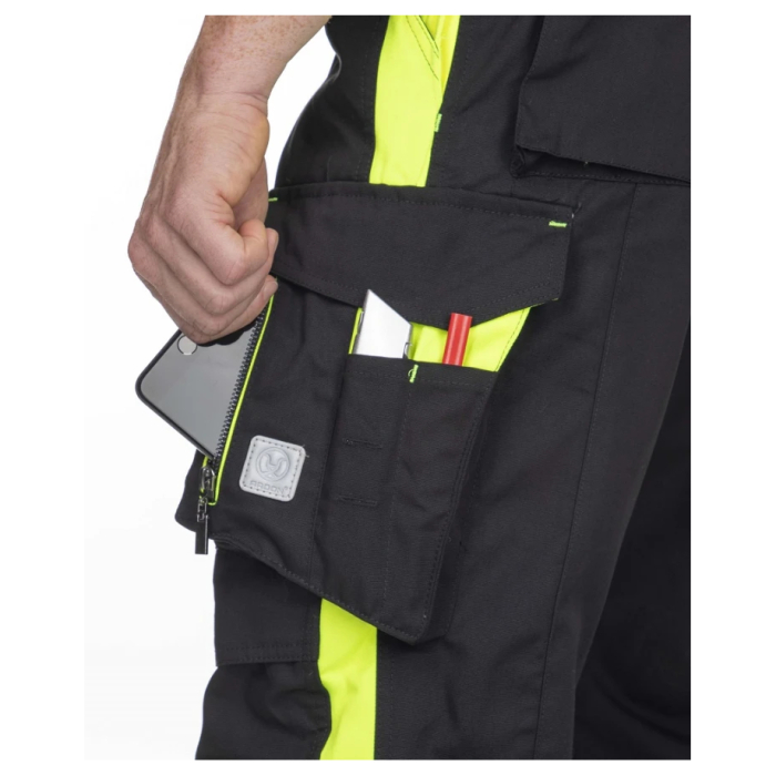 Set costum cu pantaloni de lucru in talie NEON - negru/galben [10]