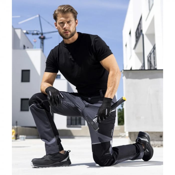 Set costum cu pantaloni de lucru in talie Refiwan - gri inchis [10]