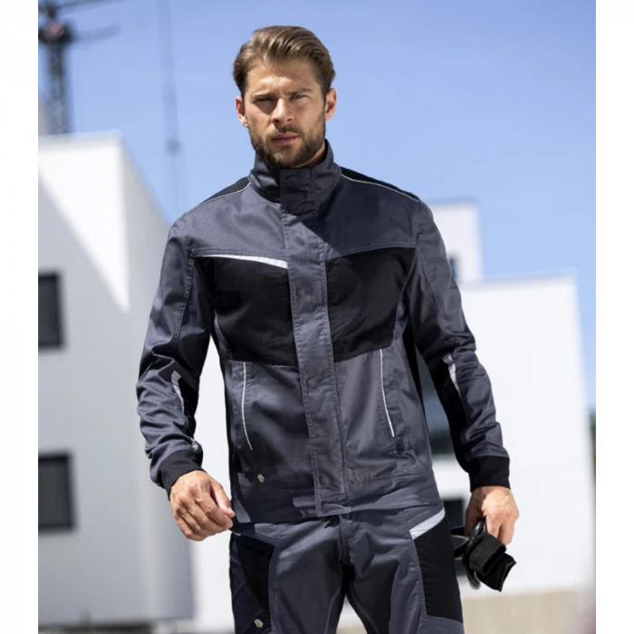 Set costum cu pantaloni de lucru in talie Refiwan - gri inchis [4]