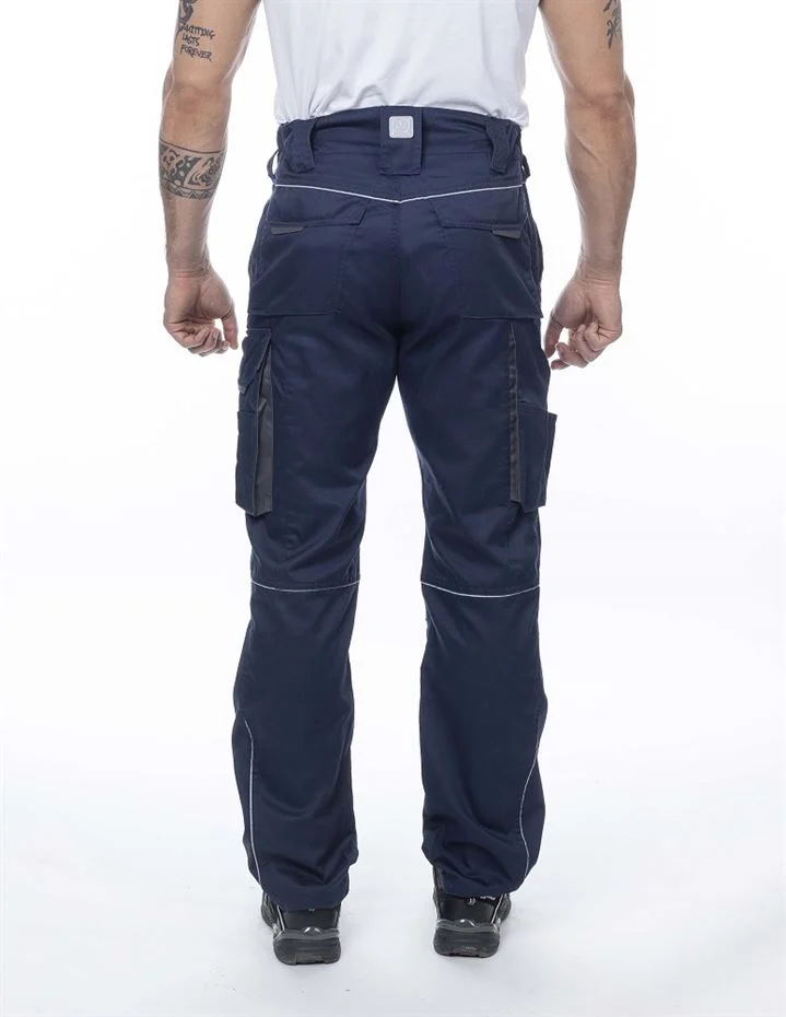Set costum cu pantaloni de lucru in talie SUMMER - bleumarin [7]