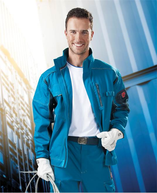 Set costum cu pantaloni de lucru in talie VISION - albastru/gri [6]