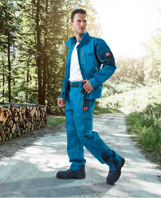 Set costum cu pantaloni de lucru in talie VISION - albastru/gri [8]