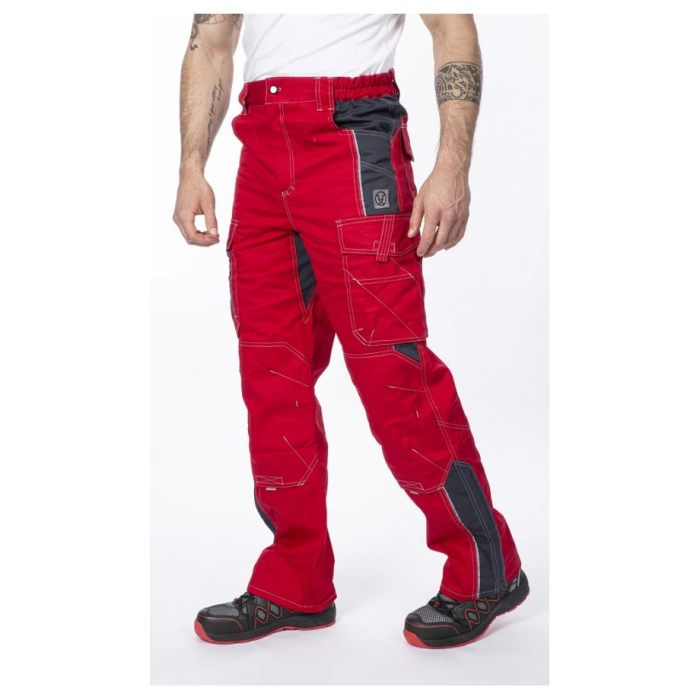 Set costum cu pantaloni de lucru in talie VISION - rosu/gri [7]
