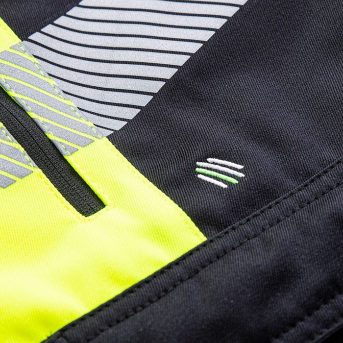 Set costum reflectorizant cu pantaloni de lucru in talie SIGNAL+ - galben/negru [6]