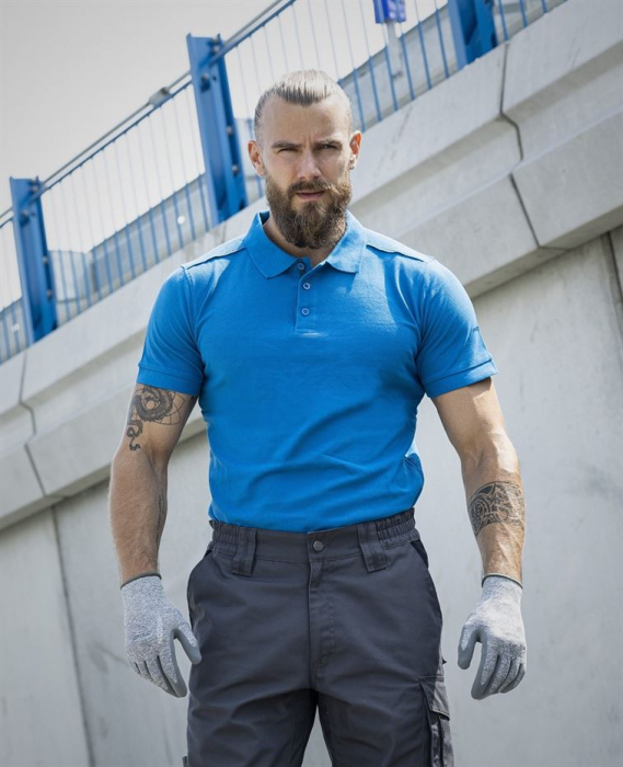 Tricou polo cu maneca scurta Trendy - albastru [2]