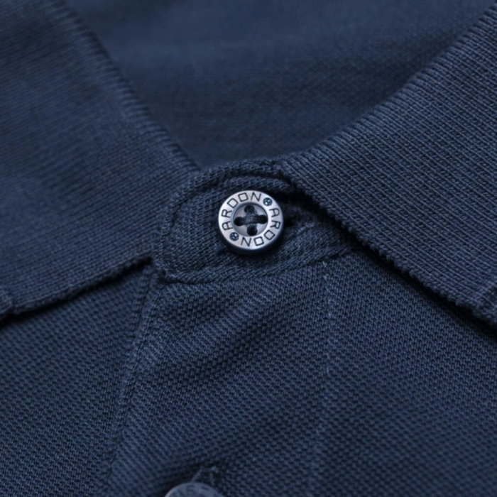 Tricou polo cu maneca scurta ZYDIN - albastru denim [4]