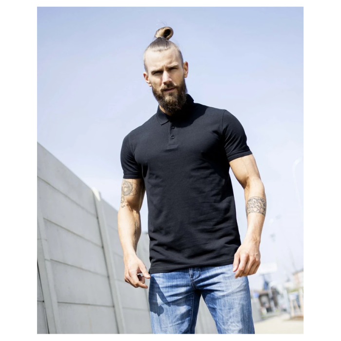 Tricou polo cu maneca scurta ZYDIN - negru [2]