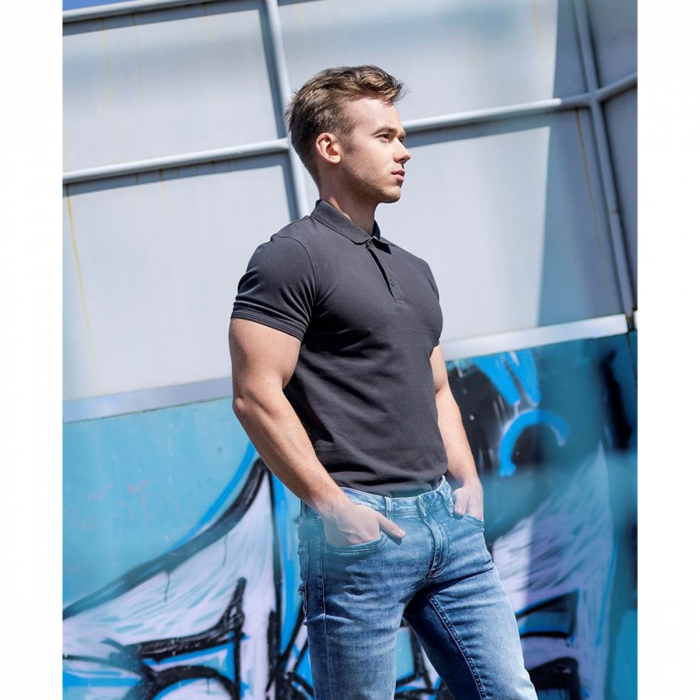 Tricou polo cu maneca scurta ZYDIN - gri inchis [2]