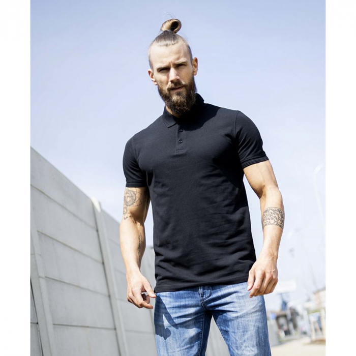 Tricou polo cu maneca scurta ZYDIN - negru [2]