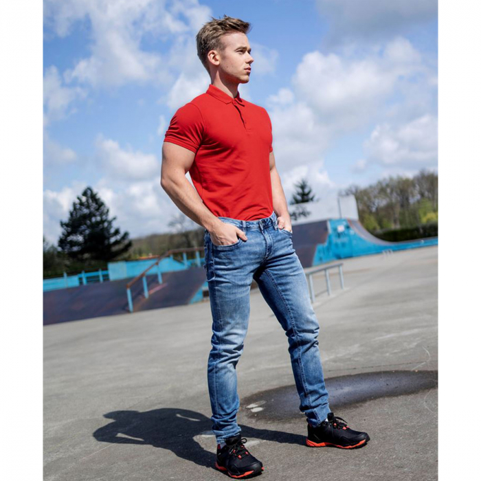 Tricou polo cu maneca scurta ZYDIN - rosu [2]